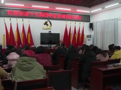 县委宣讲团在钤西街道宣讲十九届四中全会精神