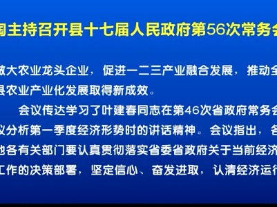 20240430县十七届人民政府第56次常务会议召开